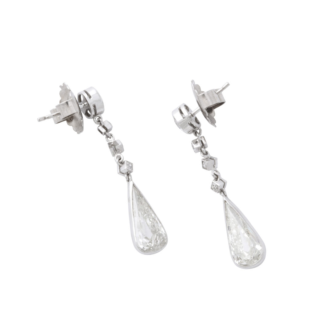 Antique Diamond Tear Drop Earrings – A La Vieille Russie FABERGE ...