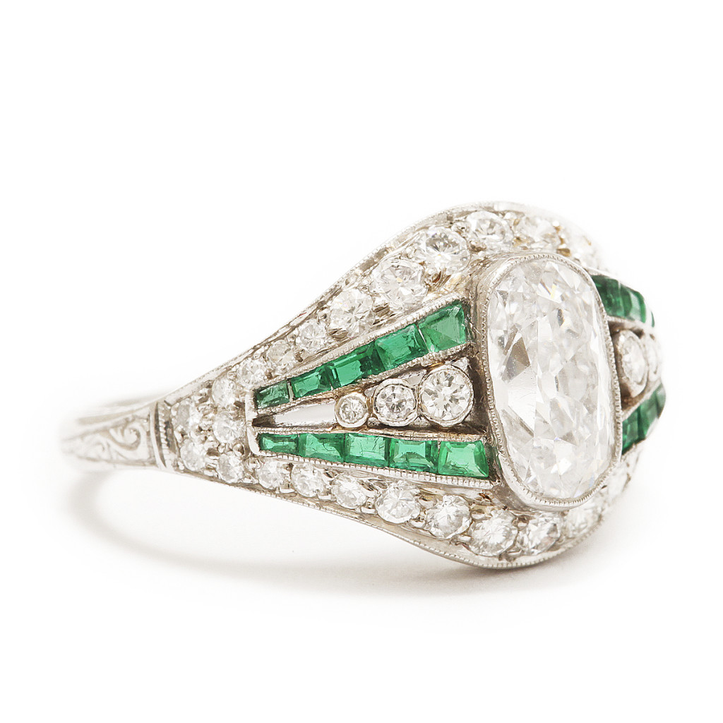 Edwardian Diamond and Emerald Ring – A La Vieille Russie FABERGE ...