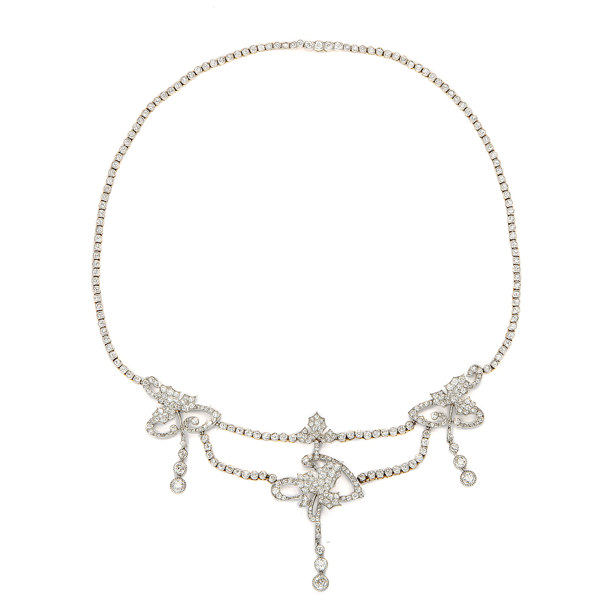 A La Vieille Russie| French Art Nouveau Diamond Necklace