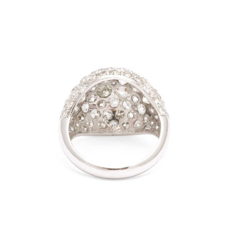 Art Deco Bombé Diamond Ring – A La Vieille Russie FABERGE, Antique ...