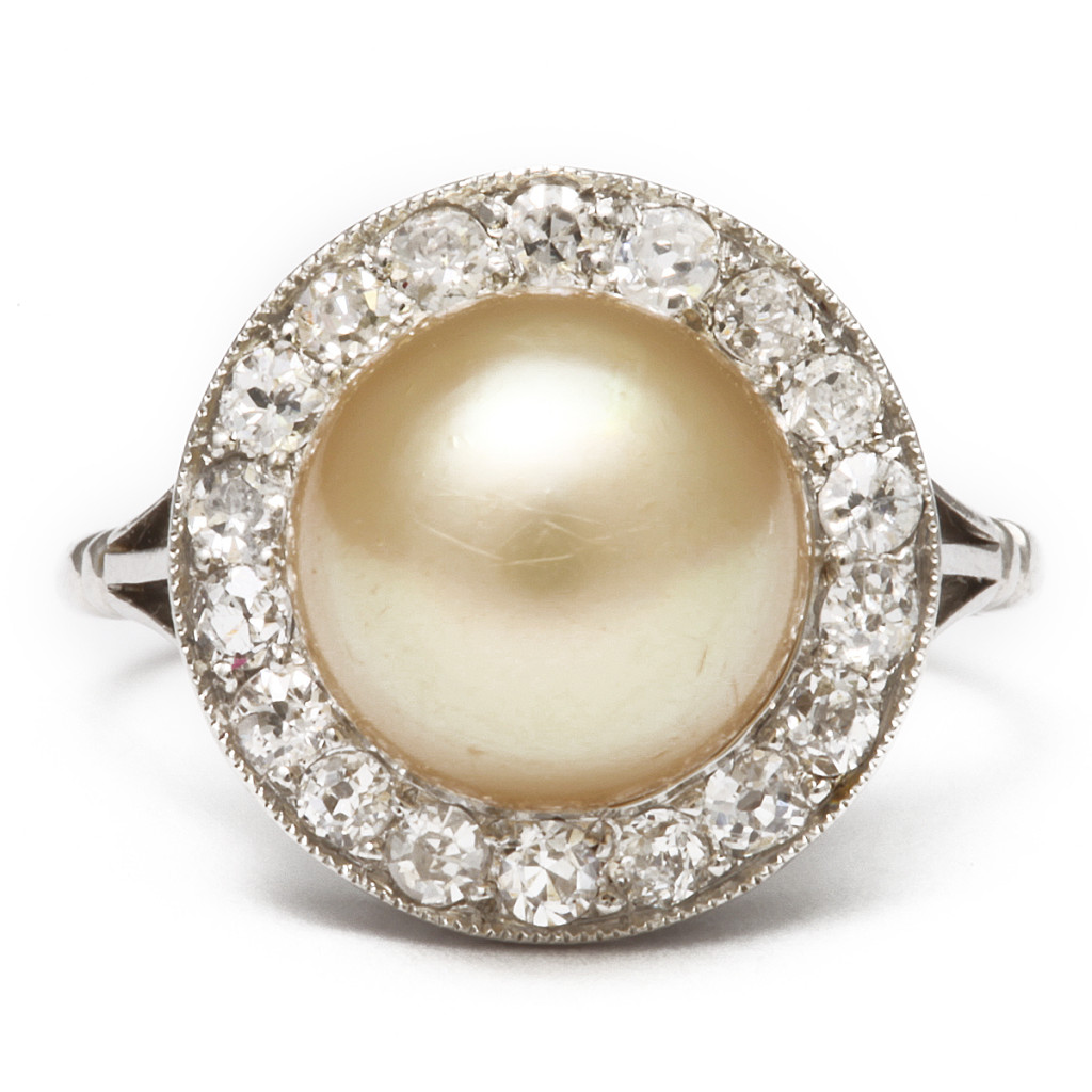 A La Vieille Russie| Antique Pearl and Diamond Ring