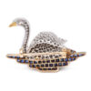 1920s Diamond Swan Brooch, back