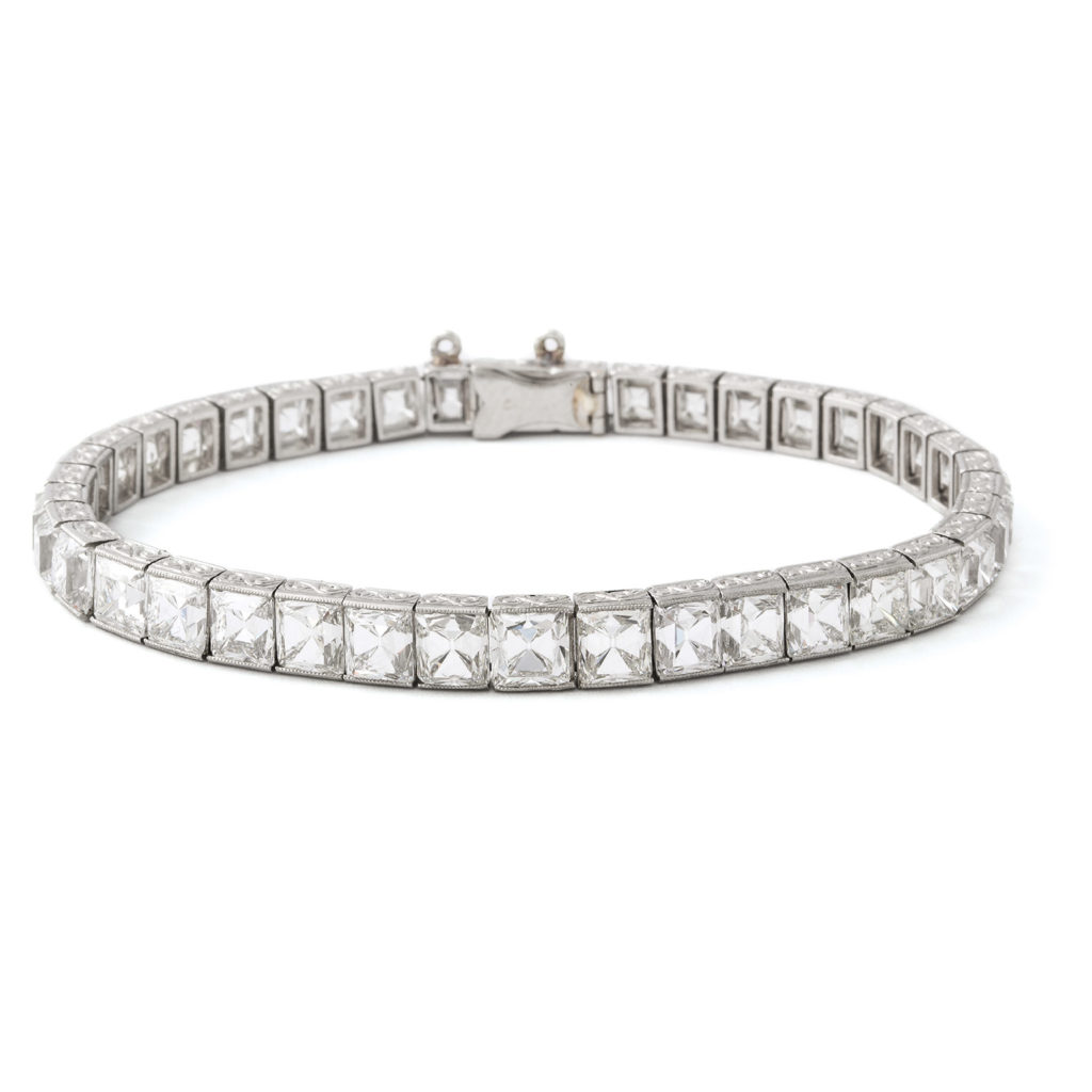 A La Vieille Russie | Antique French-cut Diamond Bracelet by Tiffany & Co.