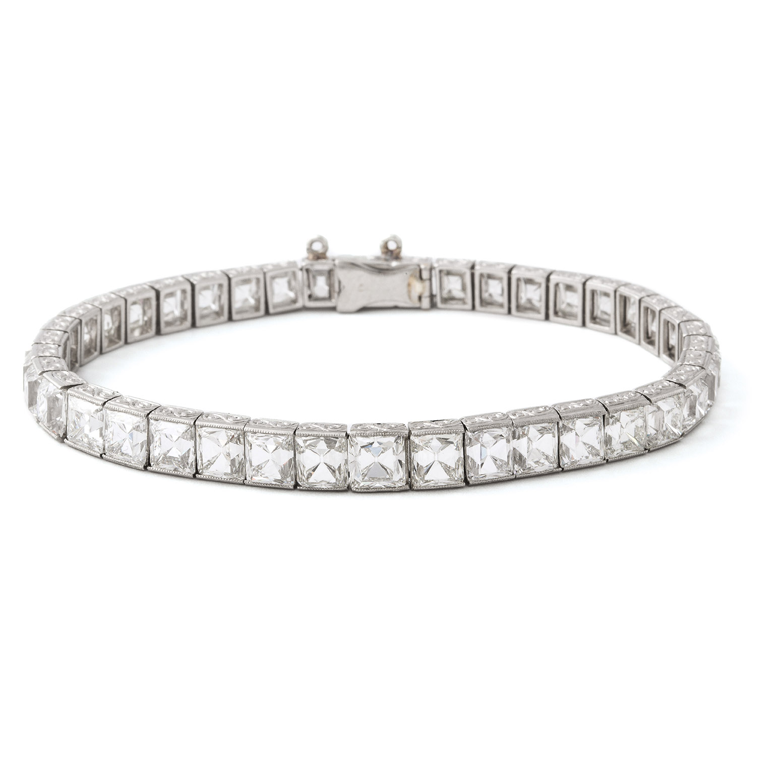 Estate Tiffany & Co. 18K Gold Emerald and Diamond Bracelet – Tenenbaum  Jewelers