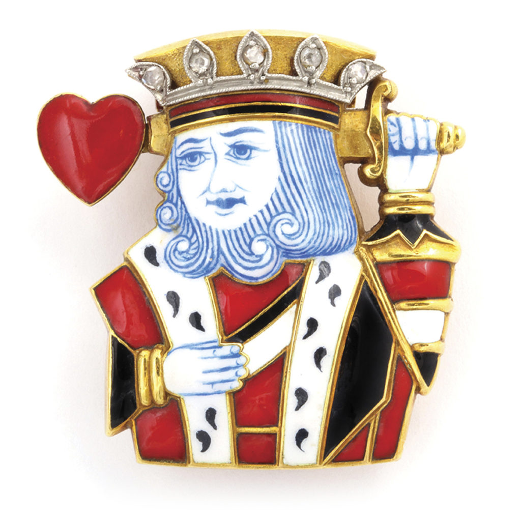Vintage Cartier King of Hearts Brooch 