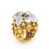 another view of the Moonstone and Diamond Cluster Ring