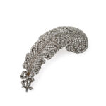 other view of diamond feather brooch