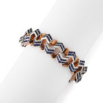 image of gold and sapphire zigzag bracelet