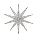 ten-pointed diamond starburst brooch