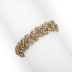 other view of gold and diamond bracelet