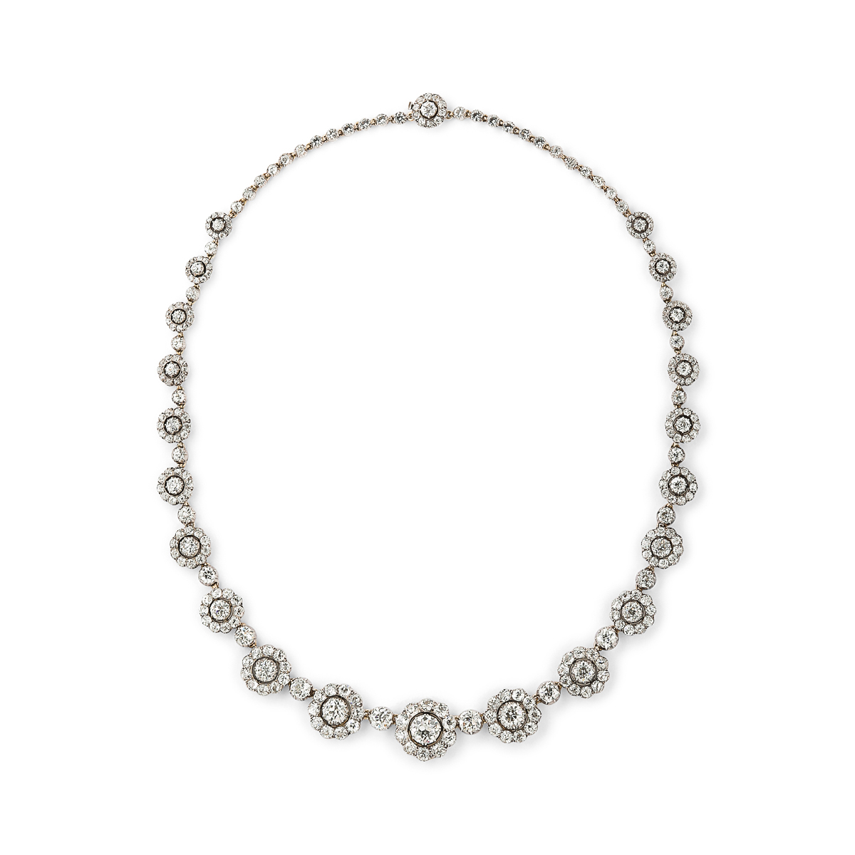 diamond cluster necklace