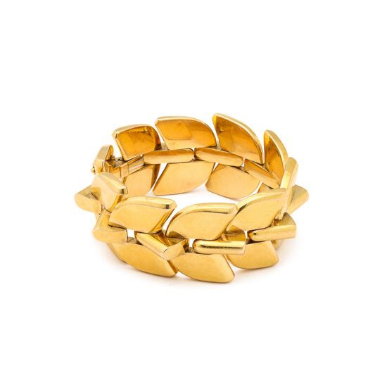 gold herringbone bracelet