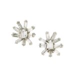 Cartier baguette diamond starburst earrings