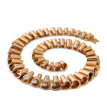 spiral view, gold wave design necklace