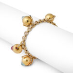 18k gold multi-colored gem-set bracelet