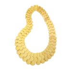 18k gold scale design necklace