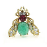 Van Cleef and Arpels Emerald Ruby Diamond Brooch 17643-2.jpg