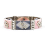 closed view of Pink Agate and Blue Chalcedony Bracelet